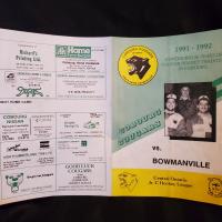 1991 Cobourg Cougar program vs Bowmanville