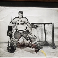 1952 Clarke Sommerville photo as goalie in EHL
