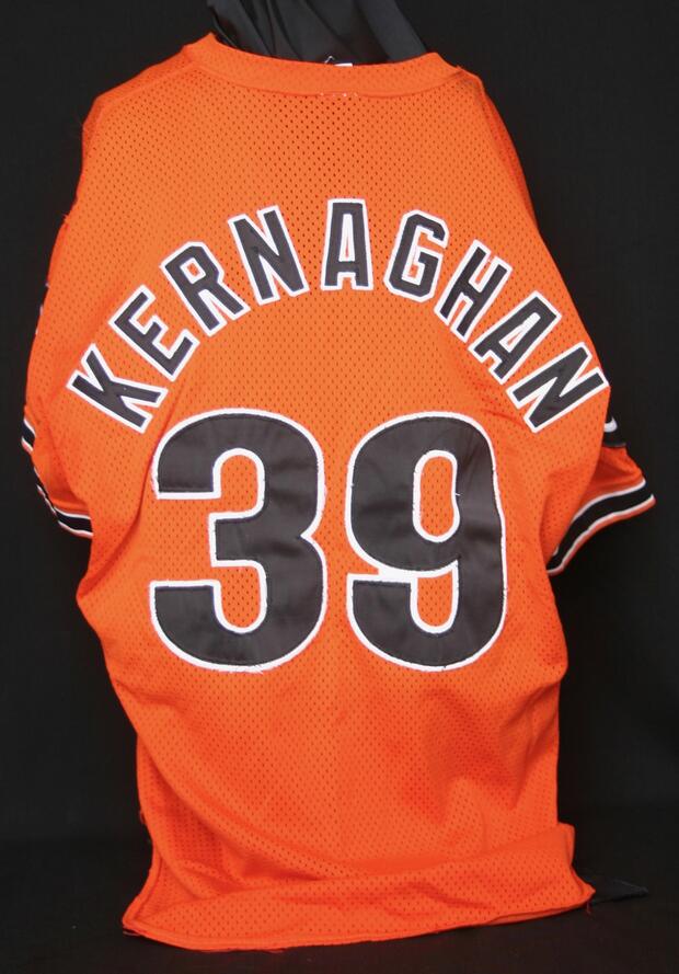 1992 Marty Kernaghan orange softball jersey