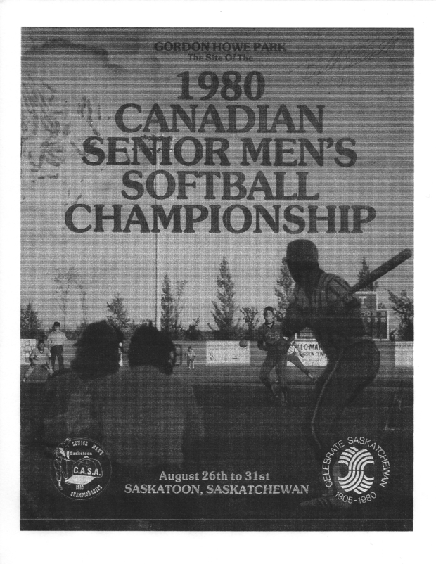 1980 program Canadian Softball Championships