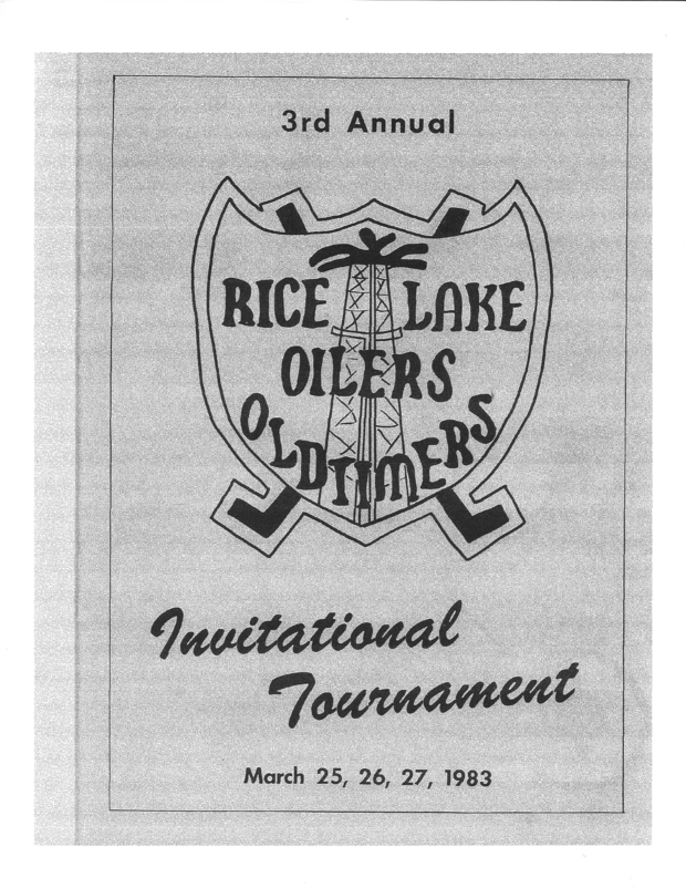 1983 program-Rice Lake Oilers Oldtimers tourney