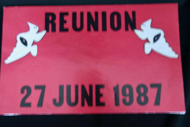 1987 Galloping Ghosts reunion sign June 27,1987
