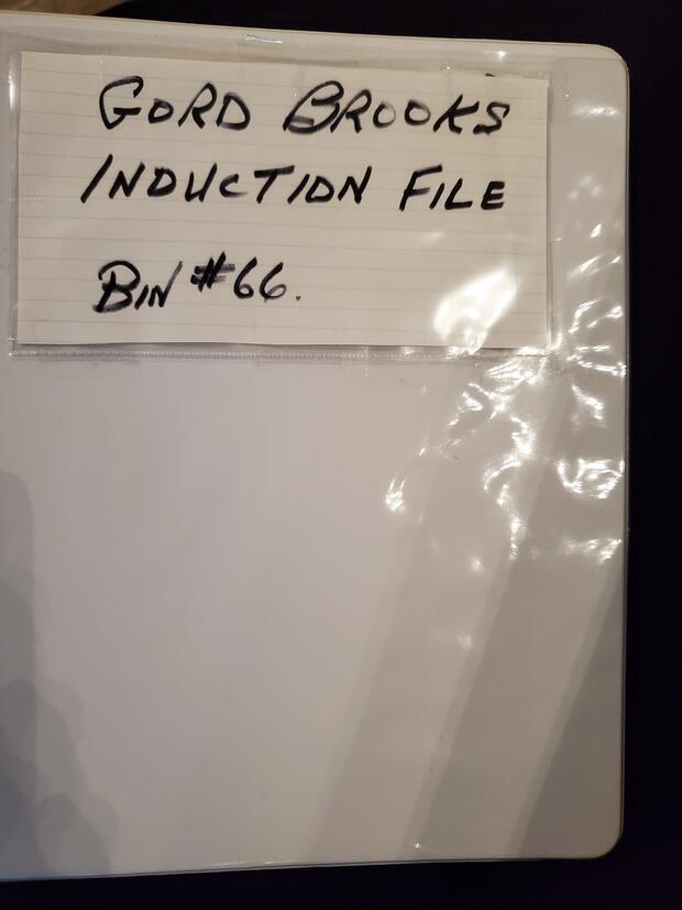 2020 Gord Brooks Induction Submission binder