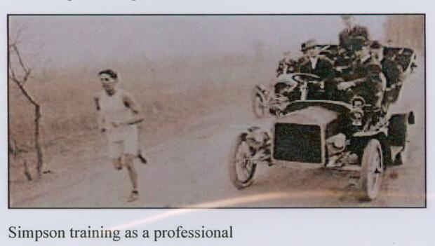 1910 Fred Simpson photo training as a professional