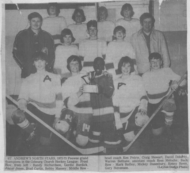 1973 Ken Petrie-St Andrew's PeeWees- CCHL Champions