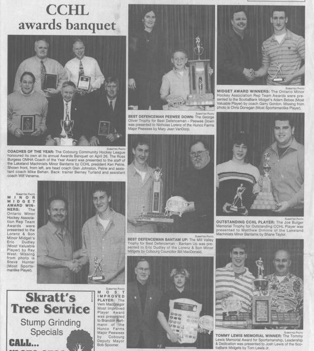 2003 Cobourg Community Hockey League annual awards