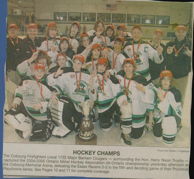 2005 Cobourg Firefighters Local 1732 Major Bantams win OMHA title