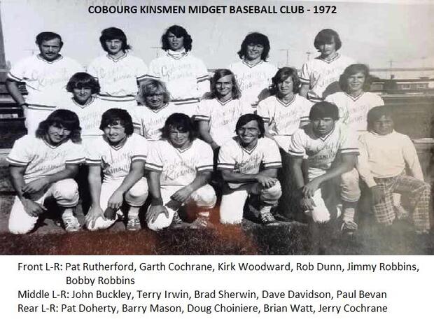 Cobourg Kinsmen Midget Baseball Team photo 1972