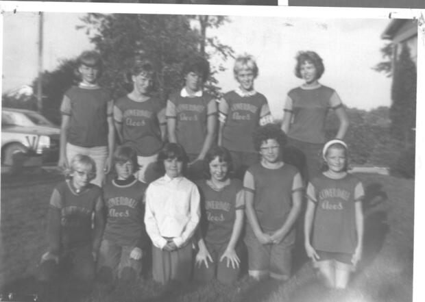 1965 Coverdale Aces Women's Fastball Team Photos