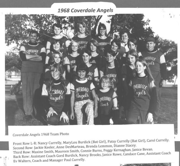 1968 Coverdale Angels Women's Fastball Team Photos 1968 Coverdale Angels Women's Fastball Team Photos