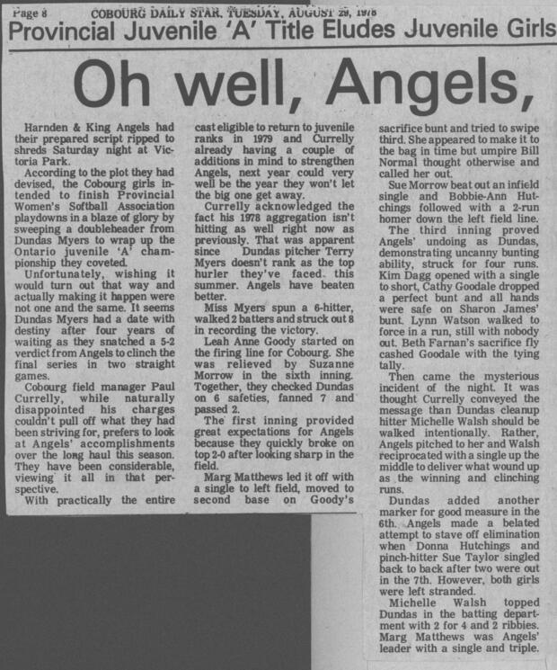 1978 Cobourg Angels