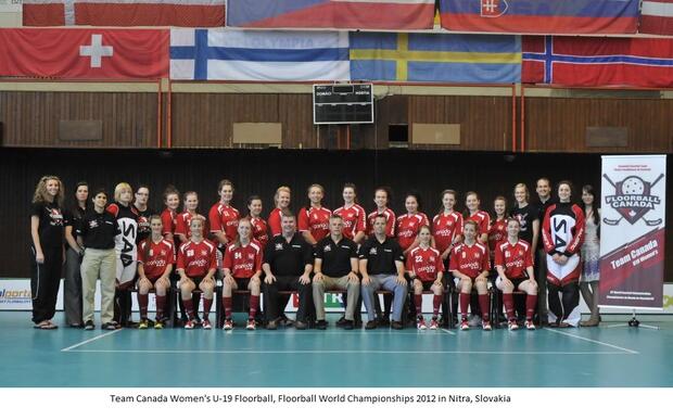 2012 Team Canada Floorball U-19 team photos at Slovakia