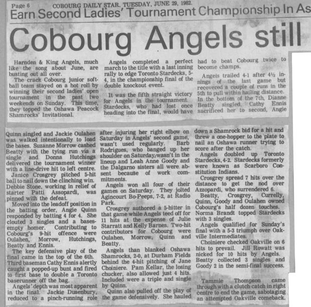 1982 Cobourg Angels