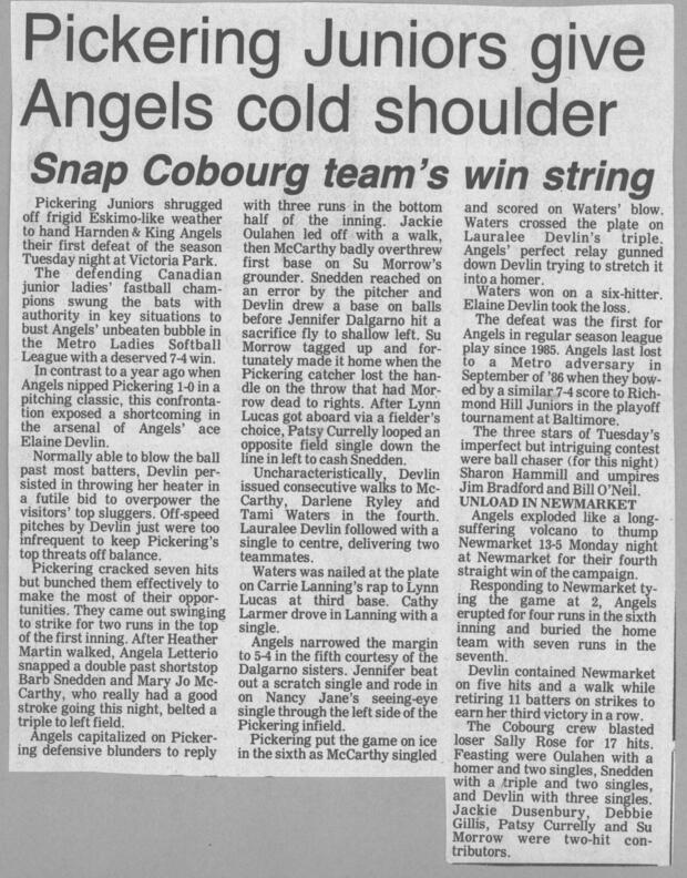 1987 Cobourg Angels