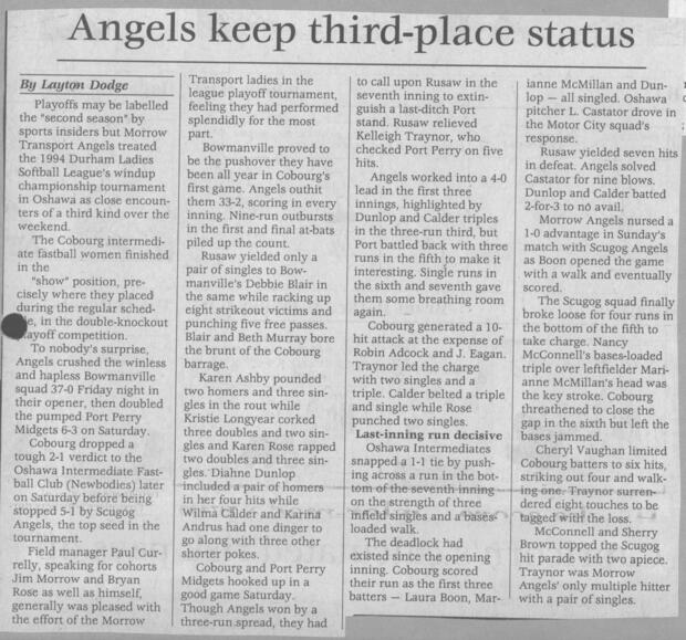 1994 Cobourg Angels