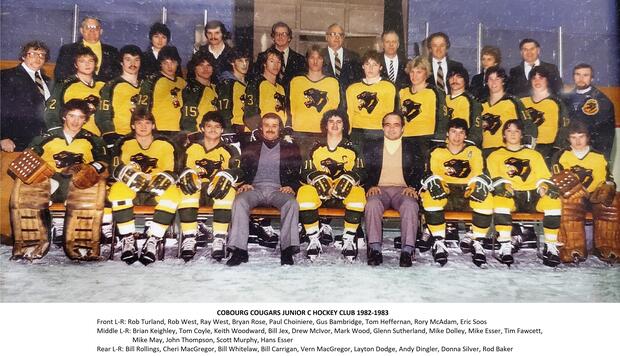 1982-83 Cobourg Cougars hockey team photo- Junior C