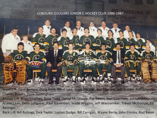 1987 Cobourg Cougars hockey team photo- Junior C