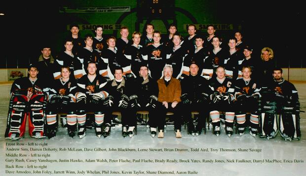 1999 Cobourg Cougars hockey team photo- Junior A