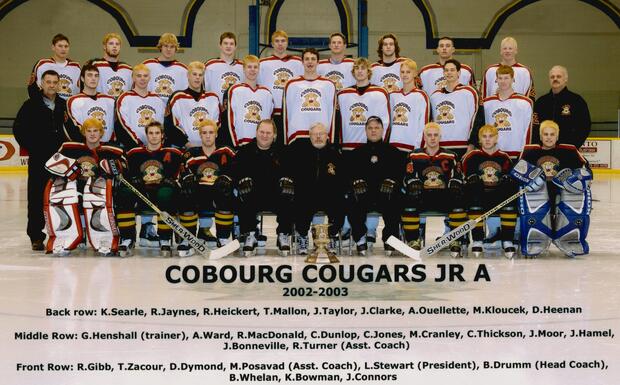 2003 Cobourg Cougars hockey team photo- Junior A