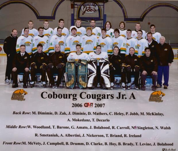 2007 Cobourg Cougars hockey team photo- Junior A