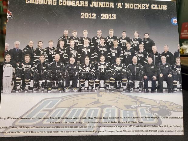 2013 Cobourg Cougars hockey team photo- Junior A