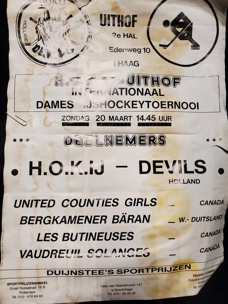 1988 United Counties Girls Select Midget team poster
