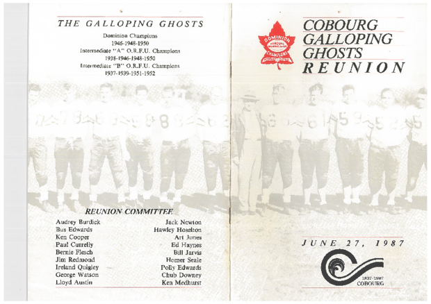 1987 Galloping Ghosts reunion program