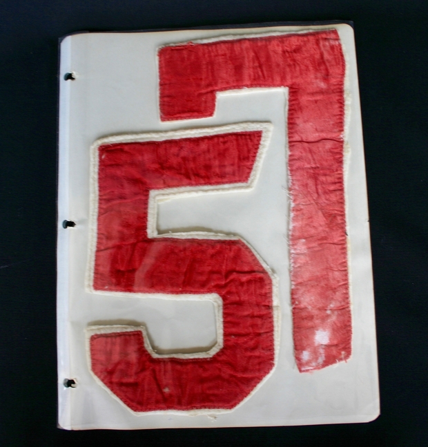 1949 Galloping Ghosts jersey numerals #57 - Paul Currelly