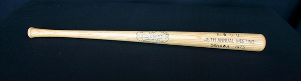 1975 Cobourg Angels - PWSU miniature wooden bat