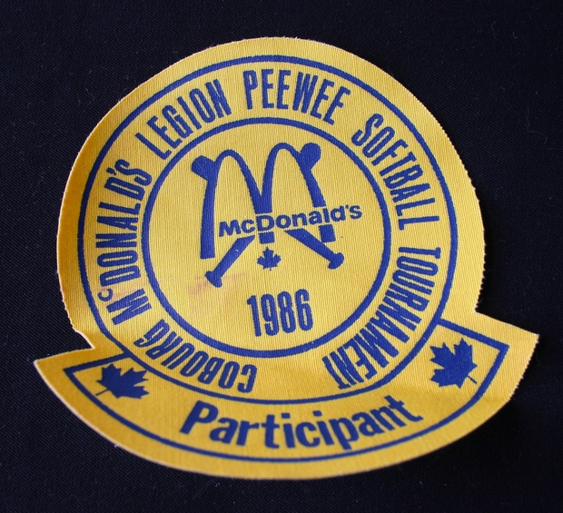 1986 Cobourg Legion Softball PeeWee Crest