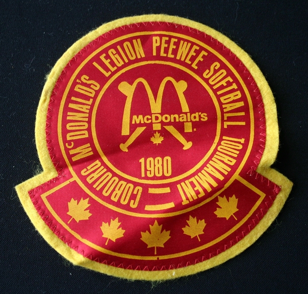 1980 Cobourg Legion softball crest PeeWee Tournament