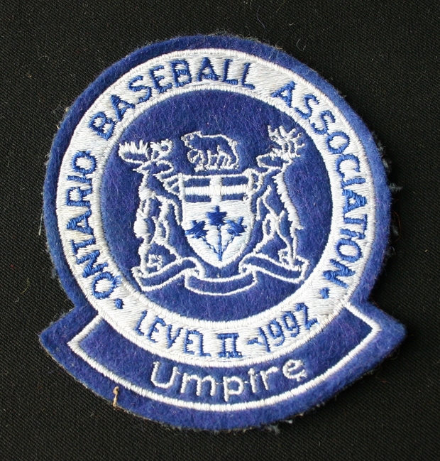 1992 Cobourg Baseball crest Umpire Level II