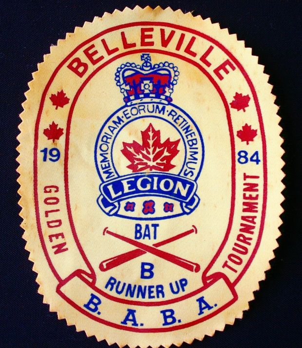 1984 Cobourg Baseball crest Belleville Tourney
