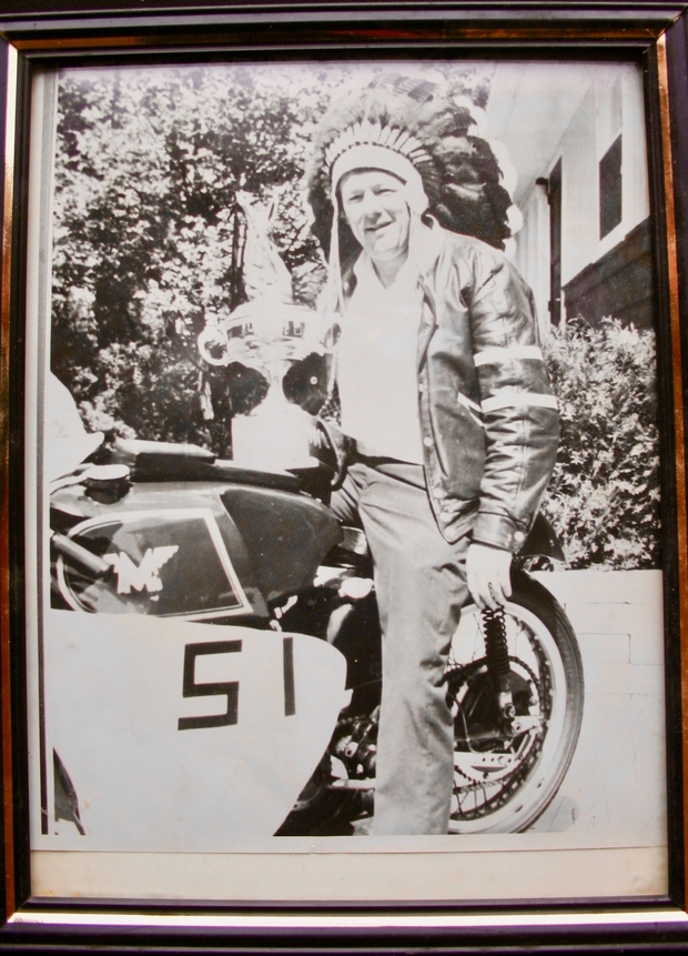 1966 John Fox photo on his winning motorcycle #51