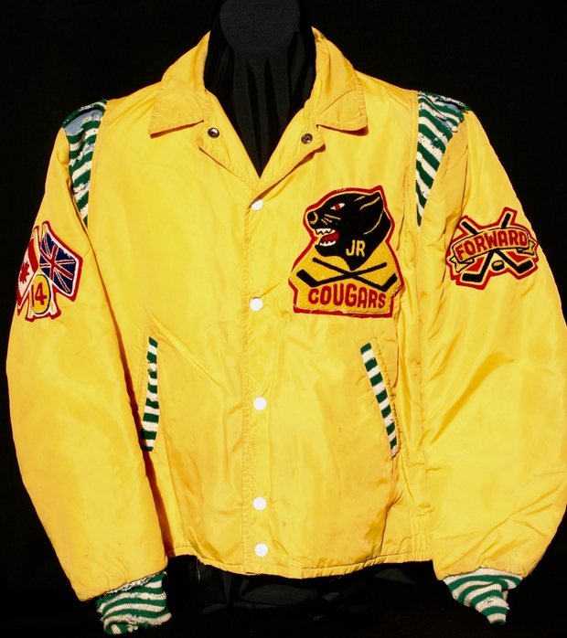1965 Cobourg Cougars nylon jacket of Eric Buttar