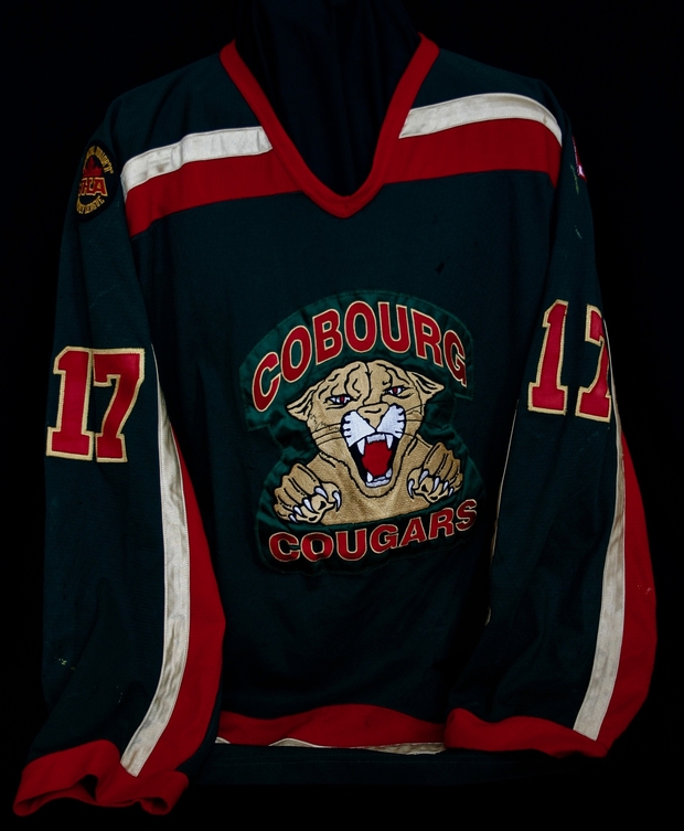 2005 Cobourg Cougars green game jersey #17