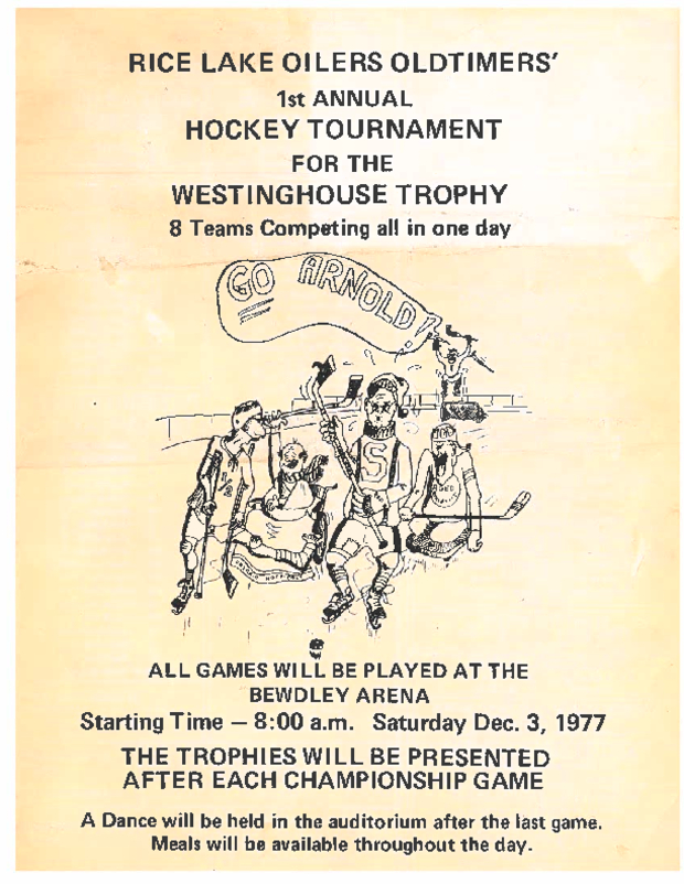 1977 program-Rice Lake Oilers Hockey tournament