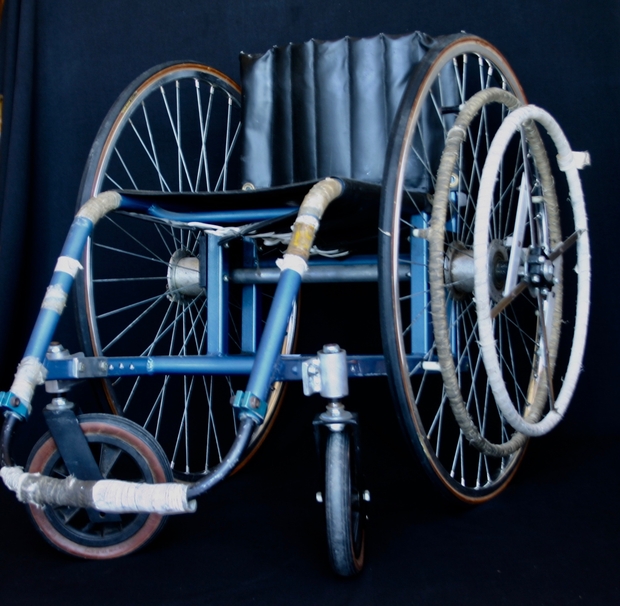 Wheelchair used by Frank Mazza over his racing career Wheelchair used by Frank Mazza over his racing career