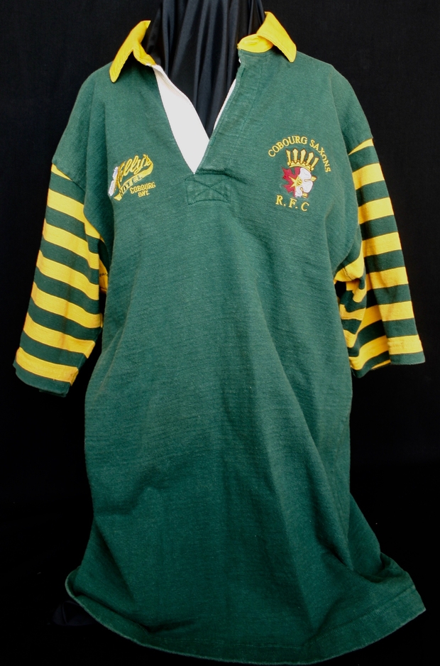Cobourg Saxons rugby jersey- Kelly's Hotel crest