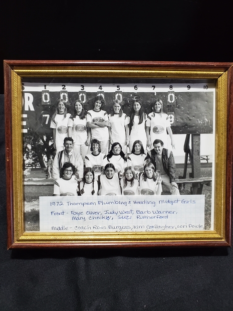 1972 Girl's midget softball team photo