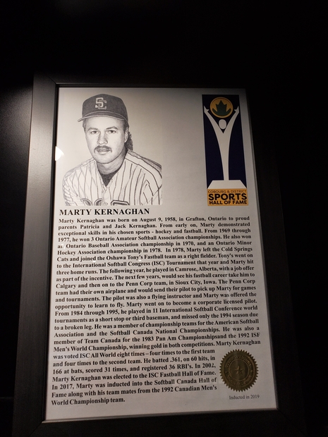 2019 Marty Kernaghan Induction Certificate