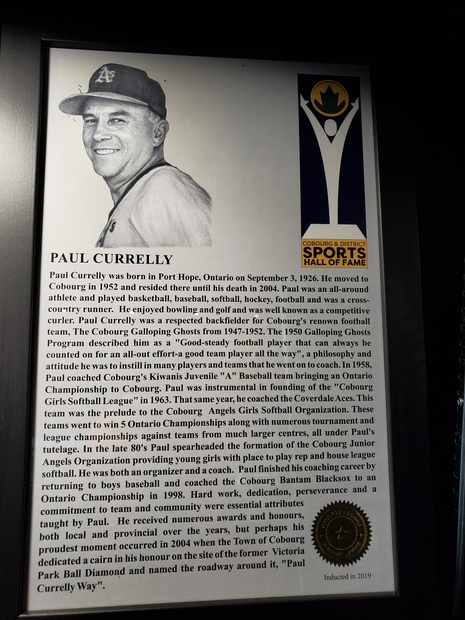 2019 Paul Currelly Induction Certificate
