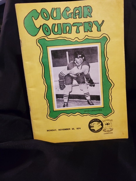 1974 Cobourg Cougars vs Frankford program November 25