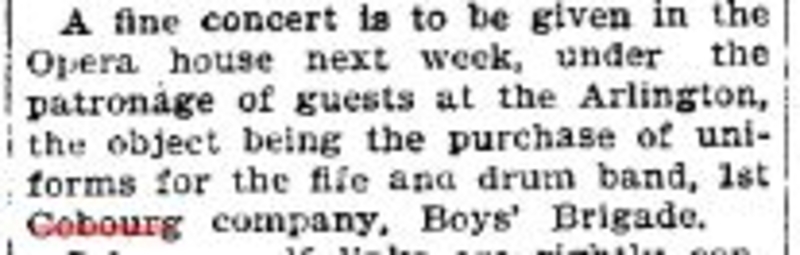 1900-07-14 Sports -Fundraiser for Boys Brigade