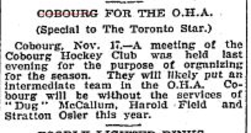 1900-11-17 Hockey -Intermediates meeting for OHA team