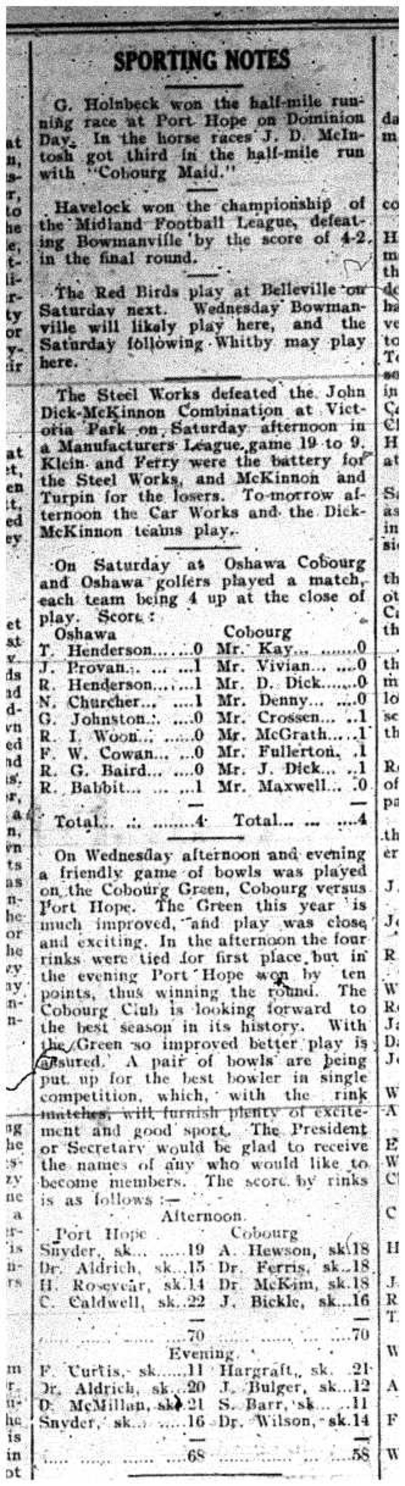 1909-07-09 Sports