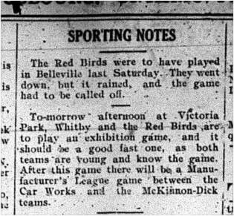 1909-07-16 Baseball -Red Birds