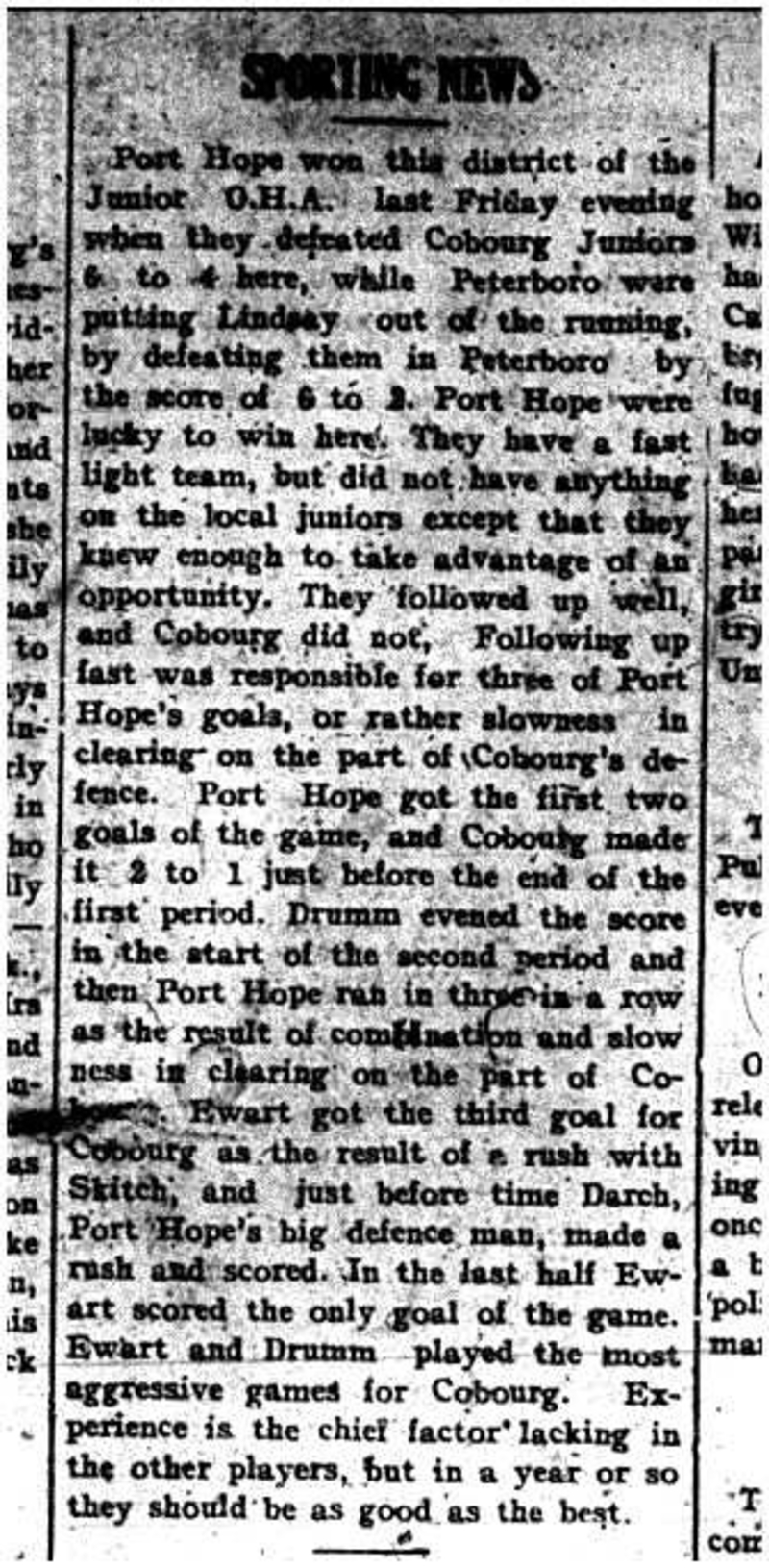 1915-02-05 Hockey - Junior