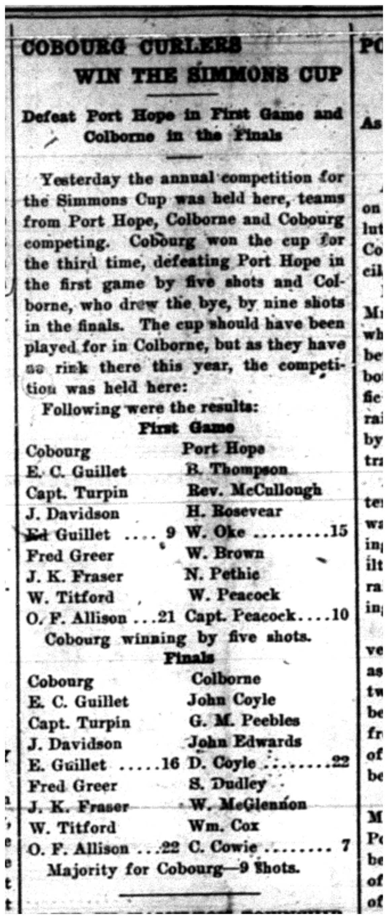 1918-02-03 Curling Simmonds Cup