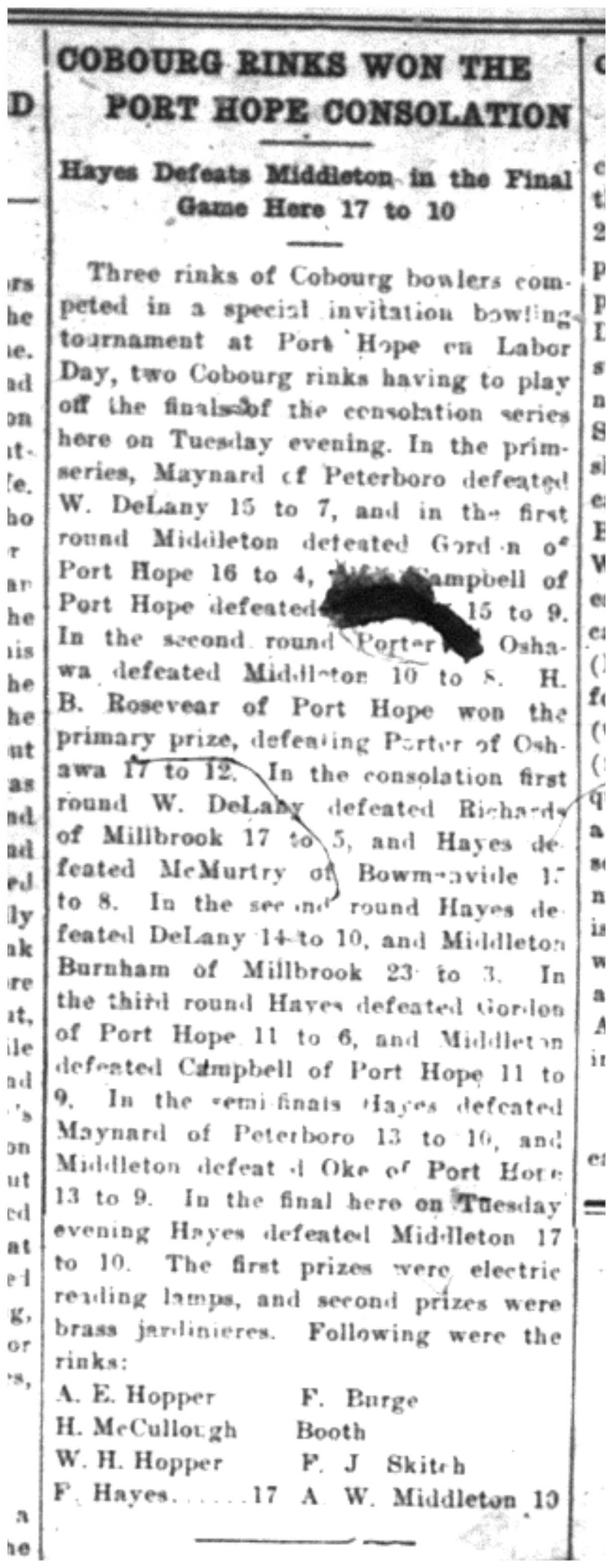 1919-09-05 Lawn Bowling